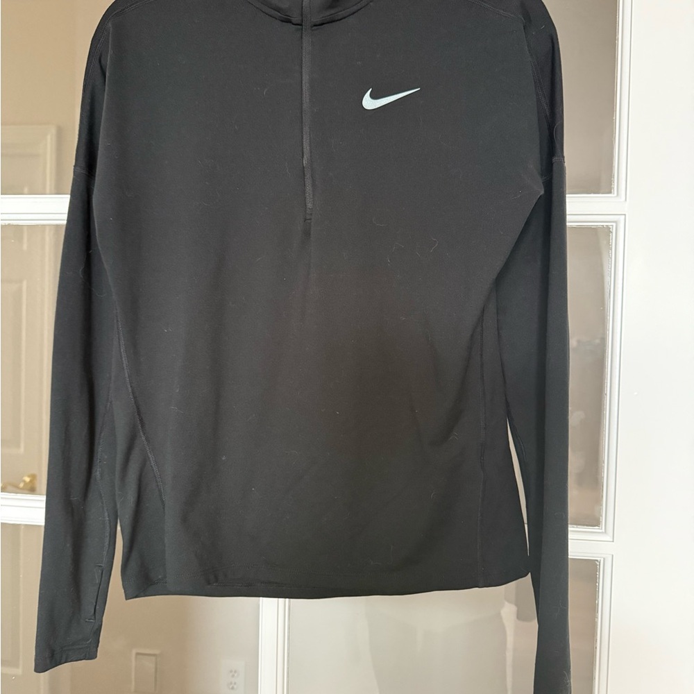 Nike Black Long Sleeve Top with Logo